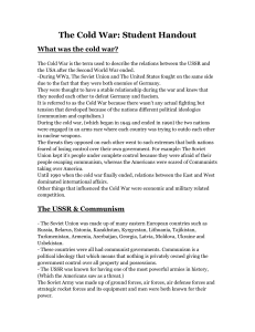 The Cold War: Student Handout