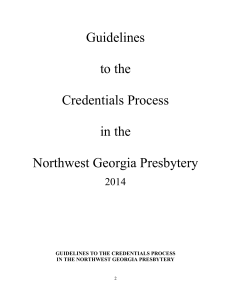 Guidelines to the Credentials Process