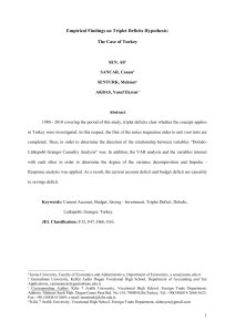 empirical findings on triplet deficits hypothesis