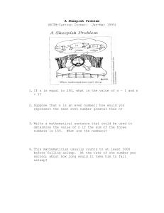 A Sheepish Problem (NCTM-Cartoon Corner: Jan