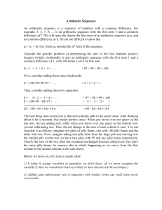 Arithmetic Sequences