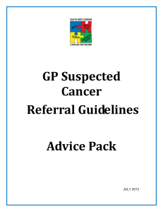 Referral Guidelines for Suspected Brain/CNS Cancer