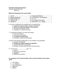 Atomic Structure/Electrons