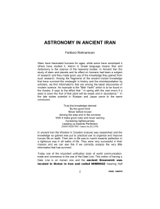 astronomy in ancientiran
