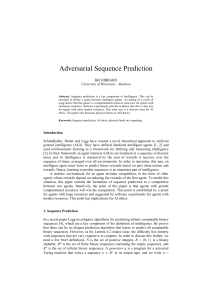 2. Adversarial Sequence Prediction