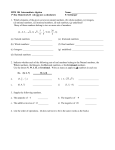 MTH 104 Intermediate Algebra