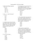 Accelerated Math I: SAT Practice Problems 1. Which of the following