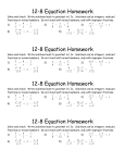 12-8 Equation Homework