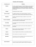 Evolution Unit Vocabulary Vocabulary word Definition Mutation A