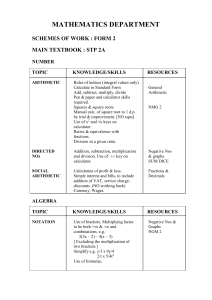 Form 2 - Grosvenor Grammar School