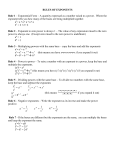 Exponents notes