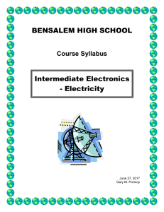 Electronics 2 Course Content