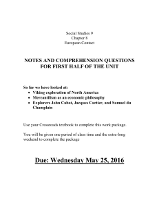 Notes and Comprehension Questions For First