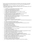 Biology Study Guide for Section (Macromolecules) Test