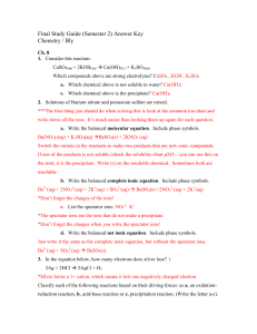 Final Study Guide (Semester 2) Answer Key