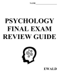 PSYCHOLOGY MID-TERM REVIEW GUIDE