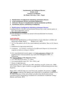 Autoimmunity - Egyptian Society of Pediatric Allergy and Immunology