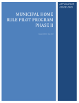 mUNICIPAL HOME RULE PILOT PROGRAM PHASE II