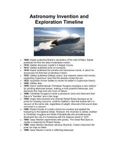 Astronomy Invention and Exploration Timeline