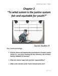 Grade 9 Social Studies – Chapter 2 – To what extent is the justice