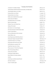 Chronology of First World War