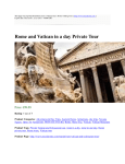 Rome and Vatican in a day Private Tour