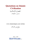 Quotations on Islamic Civilization DOC