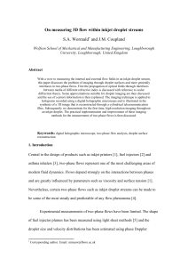 Wormald Coupland On measuring 3D flow within inkjet droplet