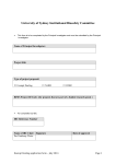 University of Sydney Institutional Biosafety Committee This form is to