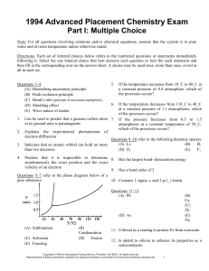 AP `94 Multiple Choice