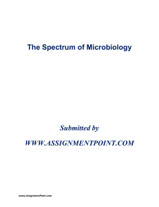 The Spectrum of Microbiology Submitted by WWW