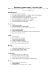 Biochemistry/Scientific Method Test Review Guide