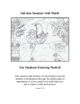 This summer math booklet was developed to provide