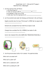 Study Guide: Unit 3 – Cells and Cell Transport