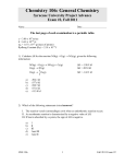 Project Advance Chemistry 106 Sample Questions