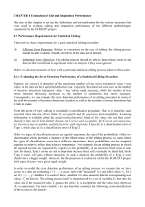 CHAPTER 8 Evaluation of Edit and Imputation Performance