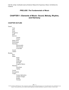 Elements of Music: Sound, Melody, Rhythm, and