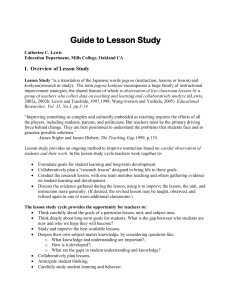 Guide to Lesson Study