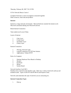 CCNA1 Complete Lecture Set Mod 1 to 11