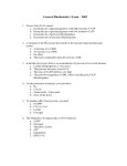 General Biochemistry Exam – 2002 Excess Acetyl
