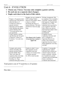 Evolution Choice Board