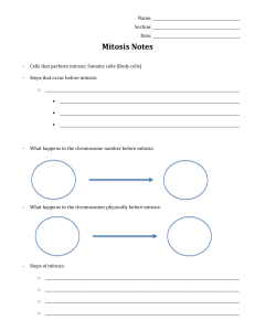 2.4 Mitosis Notes