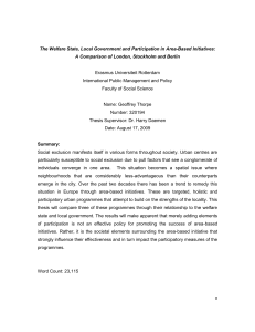 The Welfare State, Local Government and Participation in Area