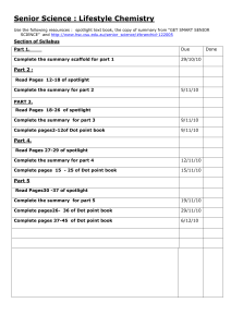 Senior Science : Lifestyle Chemistry