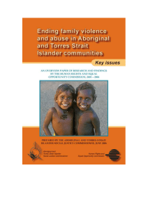 Ending family violence and abuse in Aboriginal and Torres Strait