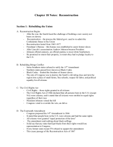 Reconstruction - Net Start Class