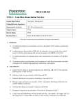 Code Blue Resuscitation Services – page 1 PROCEDURE TITLE