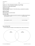 WS 2.4 How Scientists Classify Living Things