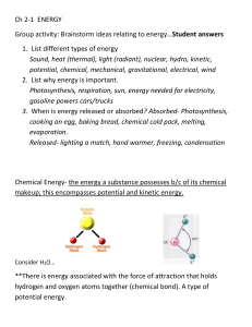 NOTES-Chemical energy
