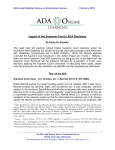 Impact of the Supreme Court ADA Decisions